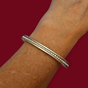 BRlGHTON Secret of Love Paved Crystal Hinged Bracelet